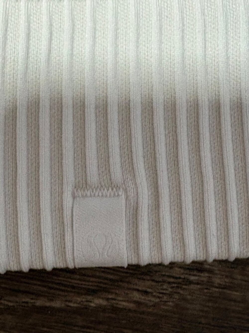 Lululemon Heathered White Rest Less Hooded Long Sleeve Pullover Top Size 2 - Picture 9 of 9